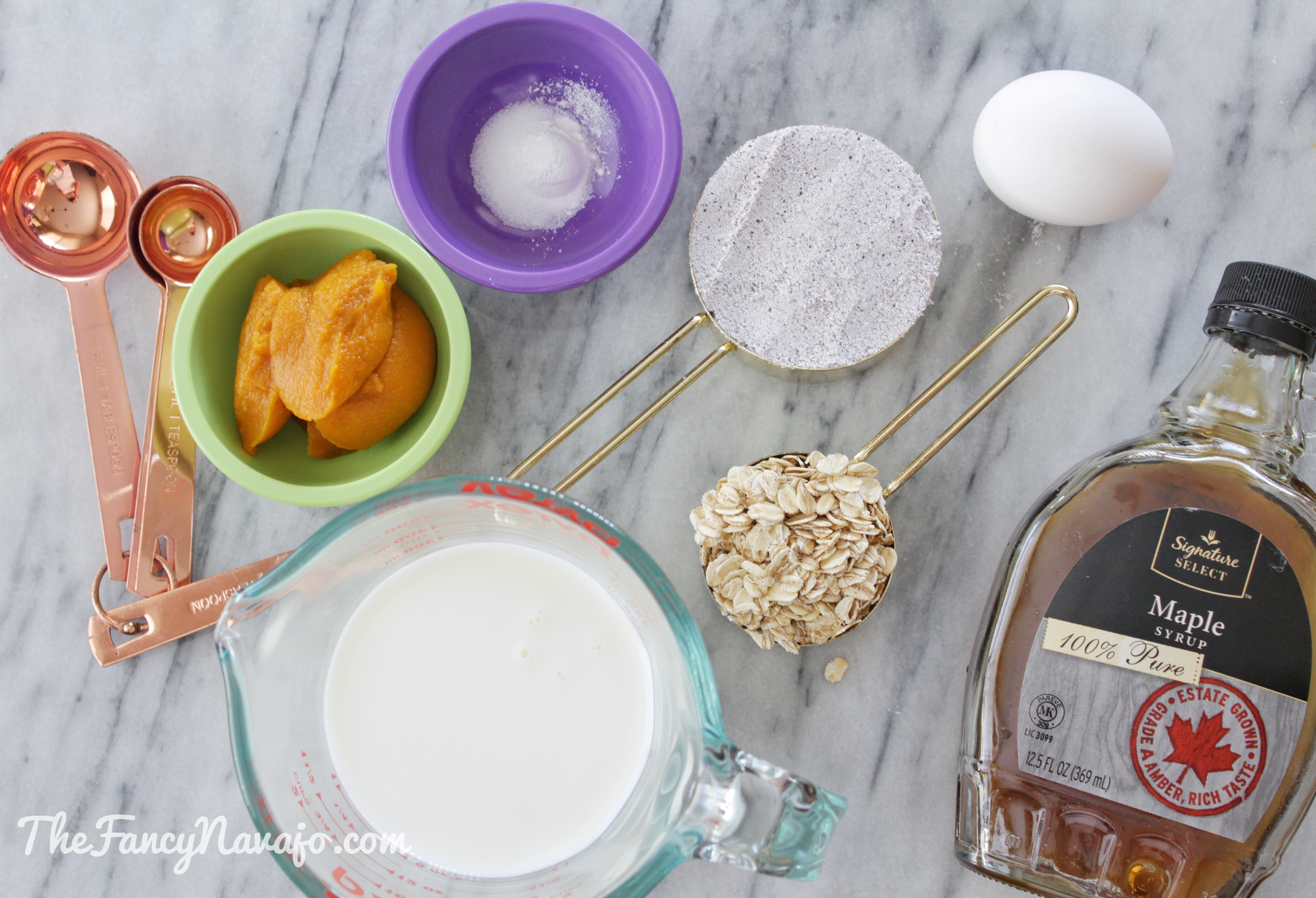 Fancy Navajo - Blue Corn Pumpkin Oat Pancakes - TheFancyNavajo