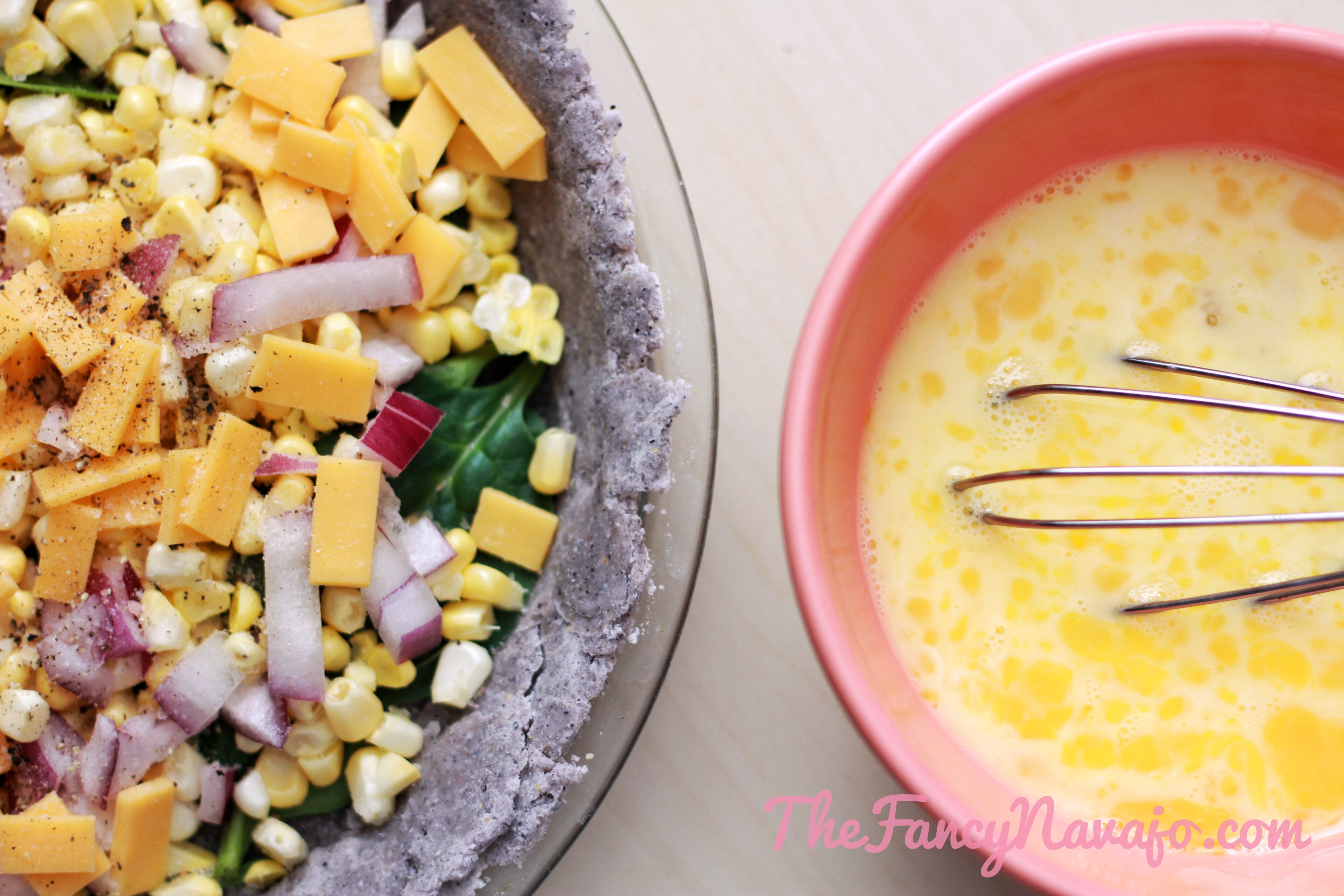 Fancy Navajo Blue Corn Quiche - TheFancyNavajo